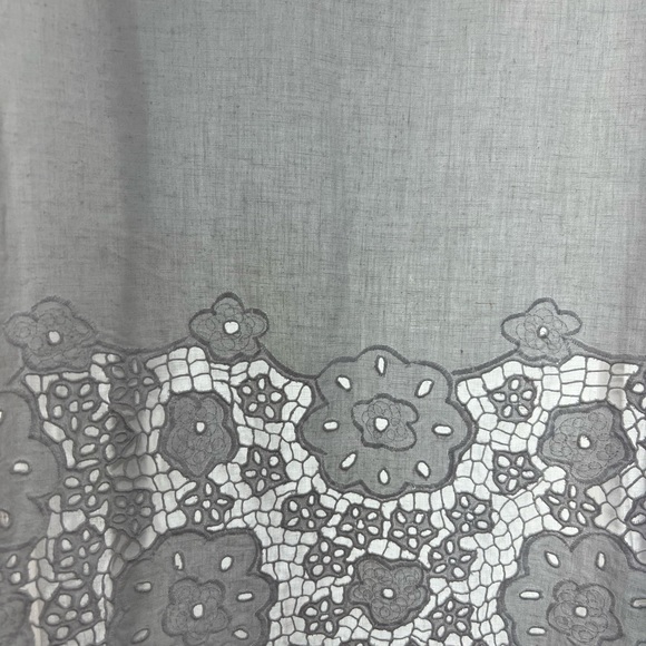 Soft Surroundings NEW White Eyelet Top 54% linen 46% viscose. Size 1X - Picture 8 of 9